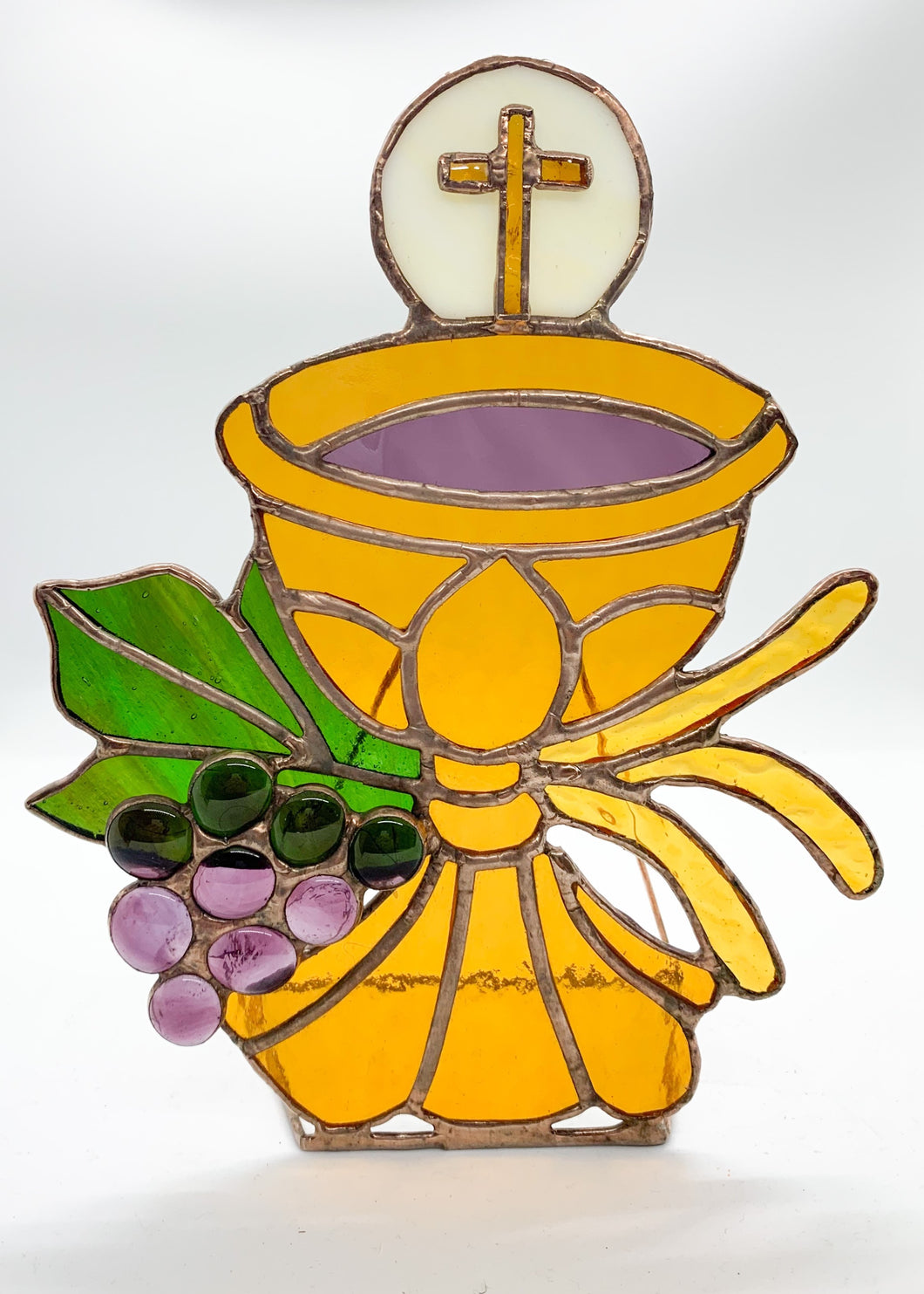 Catholic Cup with Grapes and Wheat
