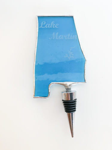 Lake Martin on State of Alabama Wine Stopper