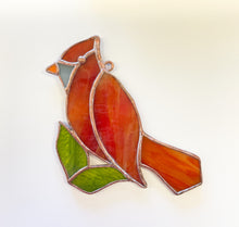 Red Bird/Cardinal with Leaves