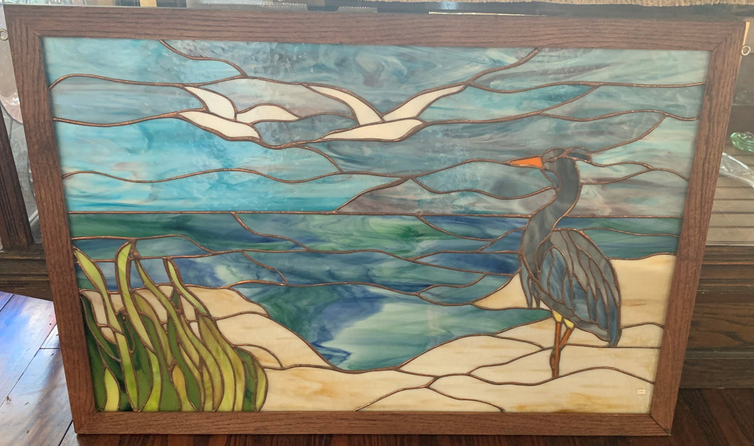 38 X 26 Blue Heron Panel