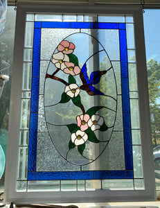39 X 27 Hummingbird Flower Panel