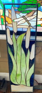 10 X 36 Dragonfly and Cattails Panel