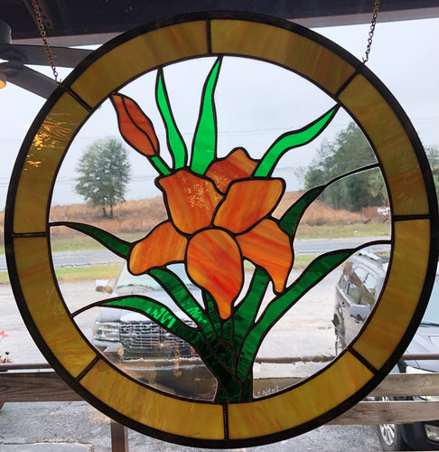22 inch Circle Flower Panel