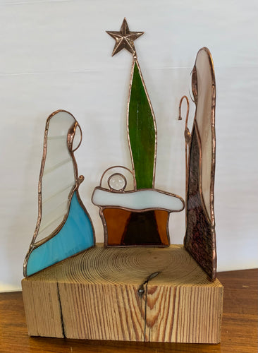 3 Piece Nativity on Wood