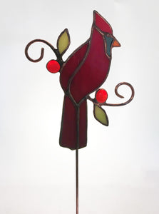 Small Bird with Leaves and Berries on Stick $45