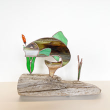 Fish with Cattails on Driftwood