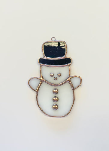 Hanging Snowman Cut Glass