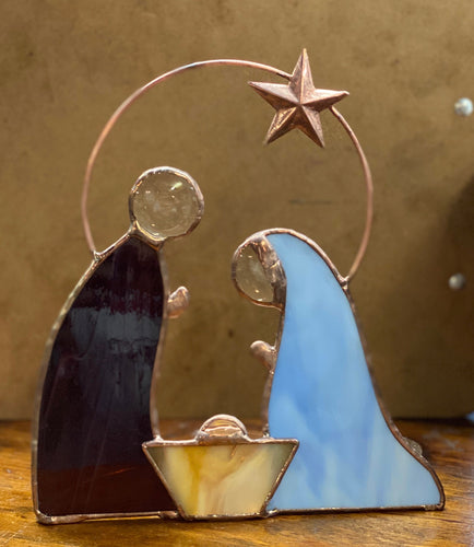 Primitive 3 Piece Nativity Set